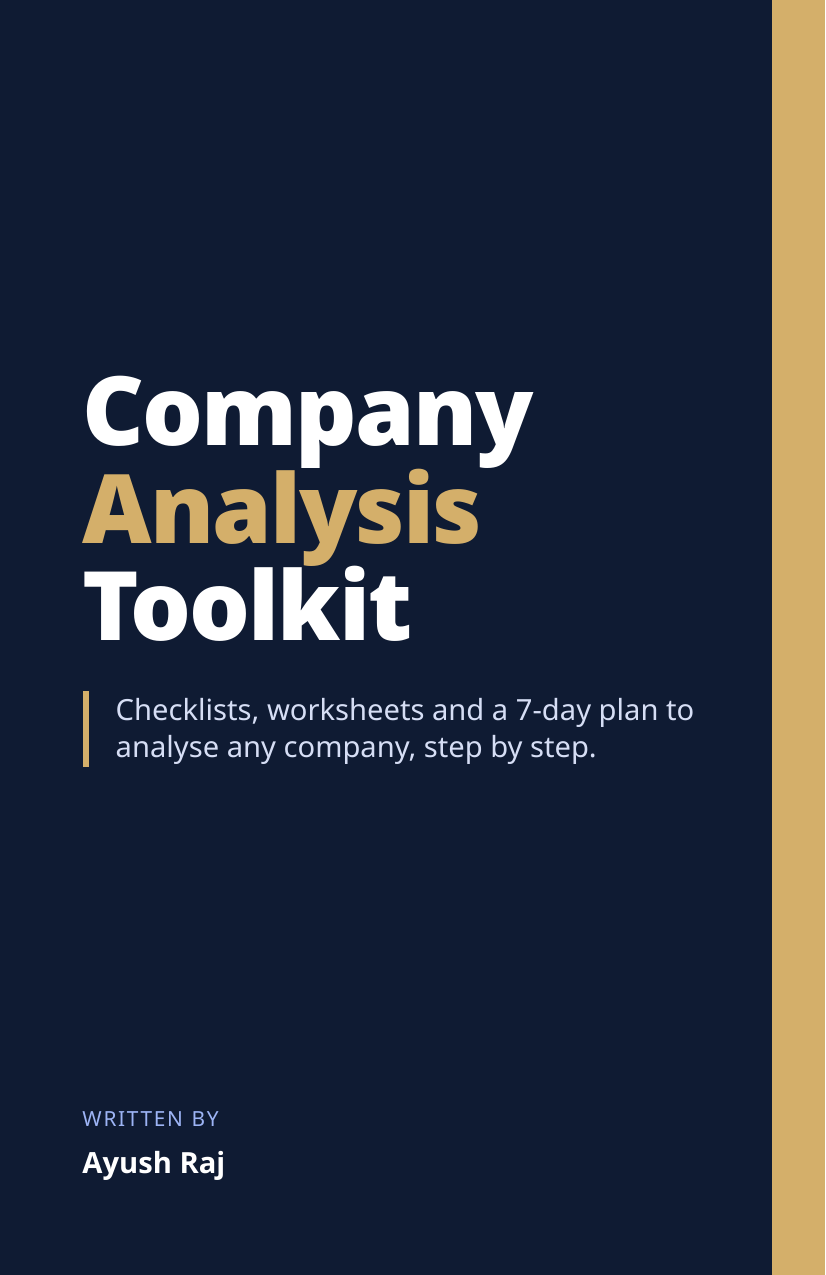 Cover of the Company Analysis Toolkit by Ayush Raj